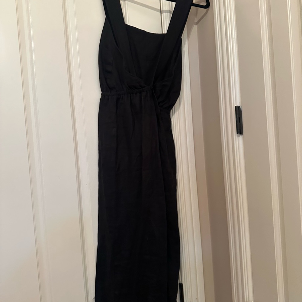 Reformation Black Linen Jumpsuit